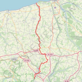 Trace GPS Normandie de la Manche aux boucles de la Seine, itinéraire, parcours