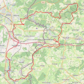 Trace GPS Florancy 57 kms, itinéraire, parcours