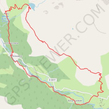 Trace GPS Lac Laramon, itinéraire, parcours