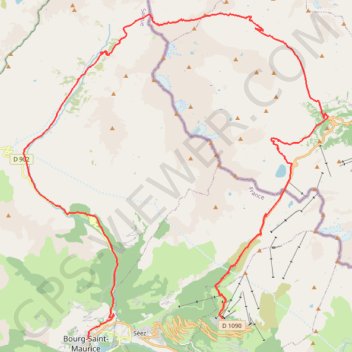 Trace GPS Tour du Miravidi : Petit Saint Bernard - Col de la Seigne, itinéraire, parcours