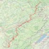 Trace GPS GR59 du ballon d' Alsace à Lons-le -Saunier, itinéraire, parcours