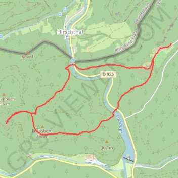 Trace GPS Entre Fleckenstein et Froensbourg, itinéraire, parcours