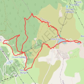Trace GPS Lac-Bleu depuis Méribel-Altiport, itinéraire, parcours