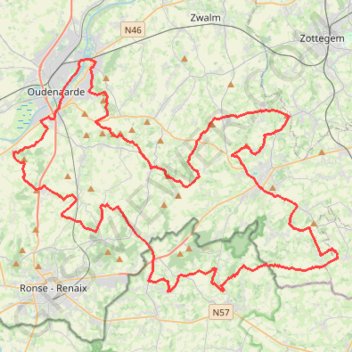Trace GPS 3. Ethias Challenge Vlaamse Ardennen 11 07 2021 - 75km, itinéraire, parcours