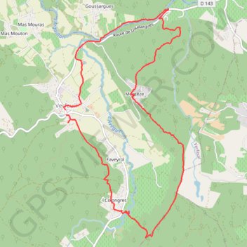 Trace GPS Verfeuil - Montèze, itinéraire, parcours