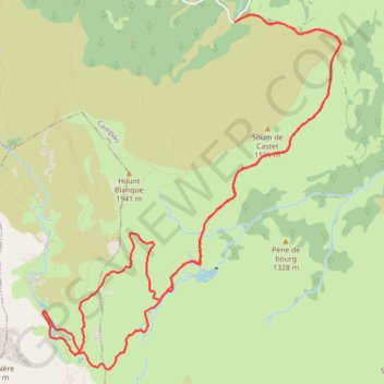 Trace GPS Rando lacs de Binaros, itinéraire, parcours
