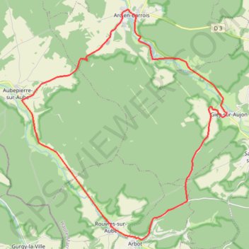 Trace GPS Autour de la Forêt d'Arc - Arc-en-Barrois, itinéraire, parcours