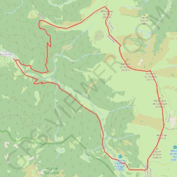 Trace GPS Mont Né par les crêtes depuis Bareilles, itinéraire, parcours