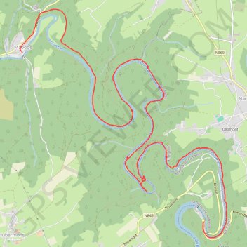 Trace GPS Nisramont - Maboge (Belgique) Province du Luxembourg, itinéraire, parcours