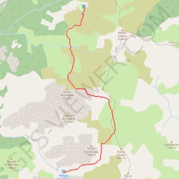 Trace GPS Liaison du refuge d'Ortu di u Piobbu à Bonifatu, itinéraire, parcours