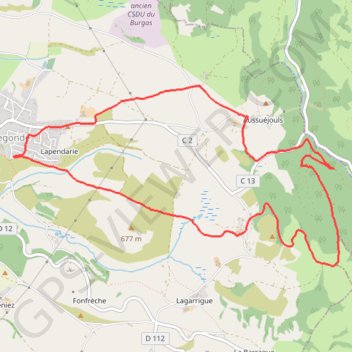 Trace GPS Sainte-Radegonde, itinéraire, parcours