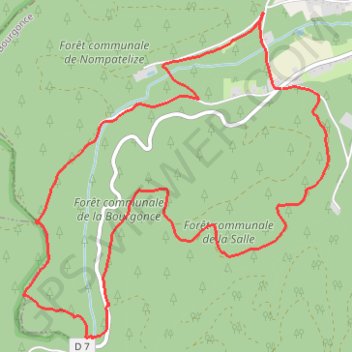 Trace GPS La Bourgonce, col de Mon Repos, itinéraire, parcours