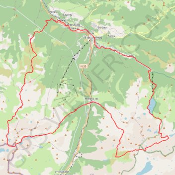 Trace GPS Tour des Montagnes d'Ax, itinéraire, parcours
