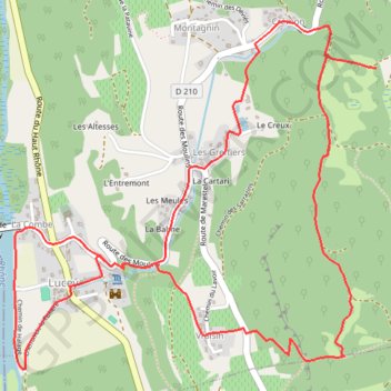 Trace GPS Sentier découverte de Lucey, itinéraire, parcours