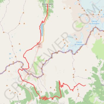 Trace GPS Tour des combins J3, itinéraire, parcours