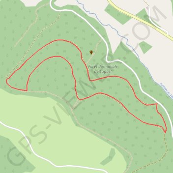 Trace GPS Le sentier du hêtre dans la forêt du Lagast - Auriac-Lagast, itinéraire, parcours