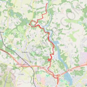 Trace GPS Le Scorff - Lorient, itinéraire, parcours
