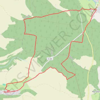 Trace GPS Thivet forêt de Marsois, itinéraire, parcours