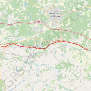 Trace GPS 13 Selles sur Cher- Villefranche sur Cher: 26.30 km (canal de Berry), itinéraire, parcours