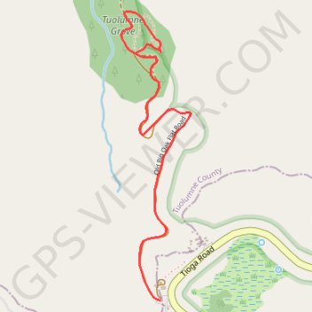 Trace GPS Tuolumne Grove Loop, itinéraire, parcours