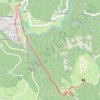 Trace GPS Descente en VTT depuis le château de Crau, itinéraire, parcours