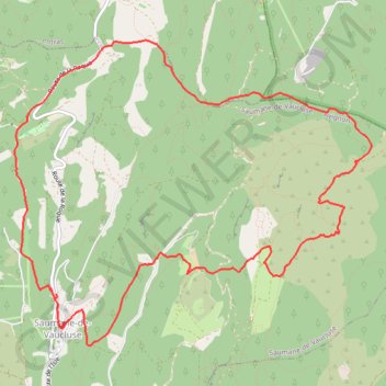 Trace GPS De Saumane de Vaucluse aux ruines de Valescure, itinéraire, parcours