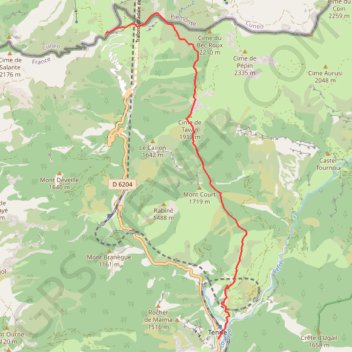 Trace GPS La Route du Sel, itinéraire, parcours