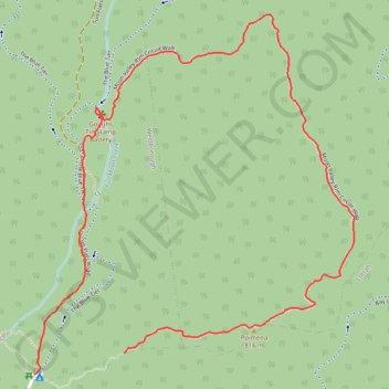 Trace GPS Poimena - Moon Valley Rim Circuit Walk, itinéraire, parcours