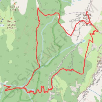 Trace GPS La Lance Sud de Malissard, itinéraire, parcours
