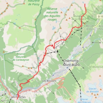 Trace GPS Lac Blanc - Brévent - Les Houches, itinéraire, parcours