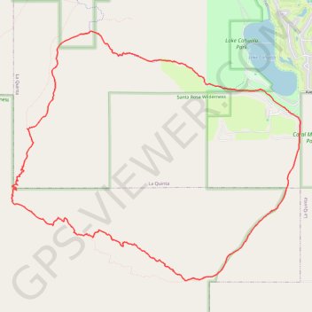 Trace GPS Lake Cahuilla to Cove Oasis Loop, itinéraire, parcours