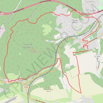 Trace GPS Rando circulaire au départ de Hombourg-Haut, itinéraire, parcours
