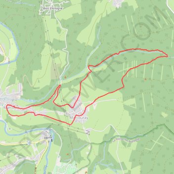 Trace GPS Marcourt - Province de Luxembourg - Belgique, itinéraire, parcours