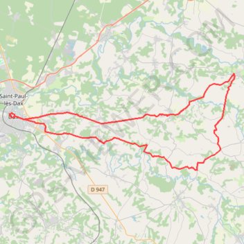Trace GPS Dax - Mugron, itinéraire, parcours