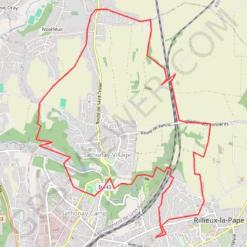 Trace GPS Course autour rillieux, itinéraire, parcours