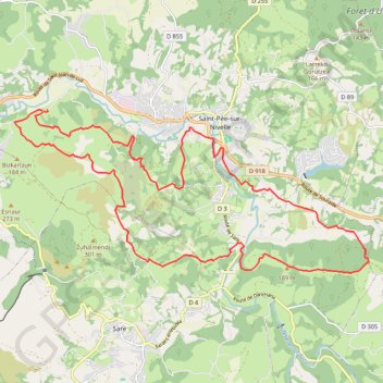 Trace GPS Uarthea - Ascain, itinéraire, parcours
