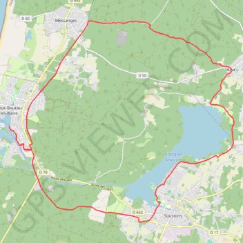 Trace GPS Soustons Cyclisme, itinéraire, parcours
