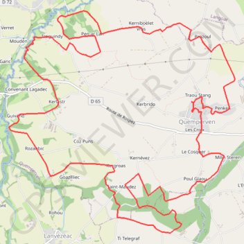 Trace GPS chemin des lavandières pedestre, itinéraire, parcours