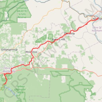 Trace GPS Kep Track - Northam, itinéraire, parcours