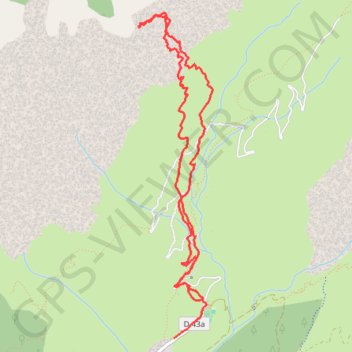 Trace GPS Rochers Motas, SE (Belledonne), itinéraire, parcours