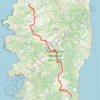 Trace GPS Traversée de la Corse du nord au sud, itinéraire, parcours