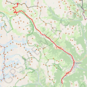 Trace GPS Saint Martin de Queyrières - Galibier, itinéraire, parcours