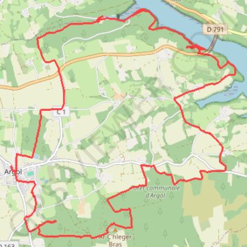 Trace GPS Entre forêt de Landevennec et forêt d'Argol, itinéraire, parcours