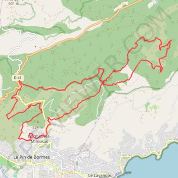 Trace GPS Bormes-Les-Mimosas, itinéraire, parcours