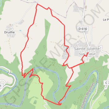Trace GPS Sainte-Juliette-sur-Viaur - Vallée du Viaur, itinéraire, parcours