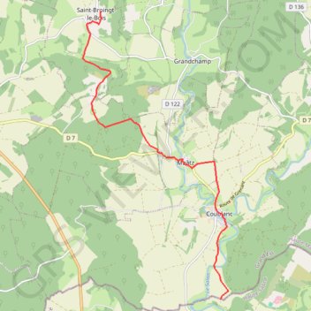 Trace GPS La Via Francigena - Traversée de la Haute-Marne - De Saint-Boingt-le-Bois à Leffond, itinéraire, parcours