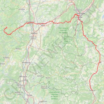 Trace GPS Route Napoléon J3 : Sisteron à Saint Agrève, itinéraire, parcours