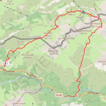Trace GPS Balade en ligne au départ de Lechleiten, itinéraire, parcours