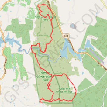 Trace GPS Hale Conservation Park - Warren Conservation Park, itinéraire, parcours