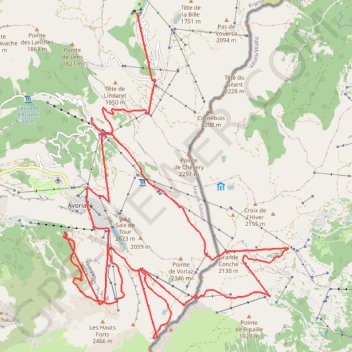 Trace GPS Ski Chatel, itinéraire, parcours